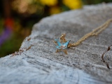 Enameled Bluebird Necklace